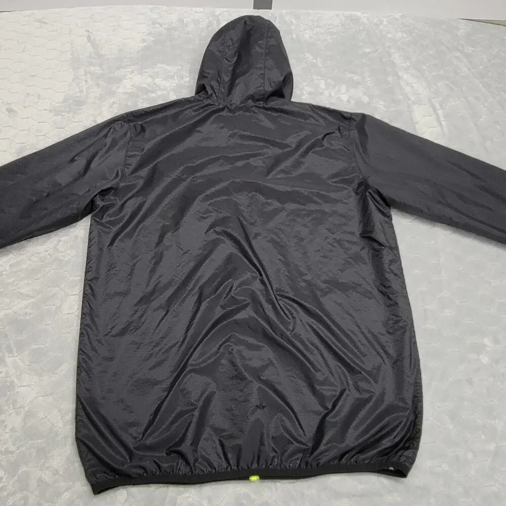 Adidas Reversible Windbreaker Jacket Black Zebra Print Neon Green Zip Mens M L